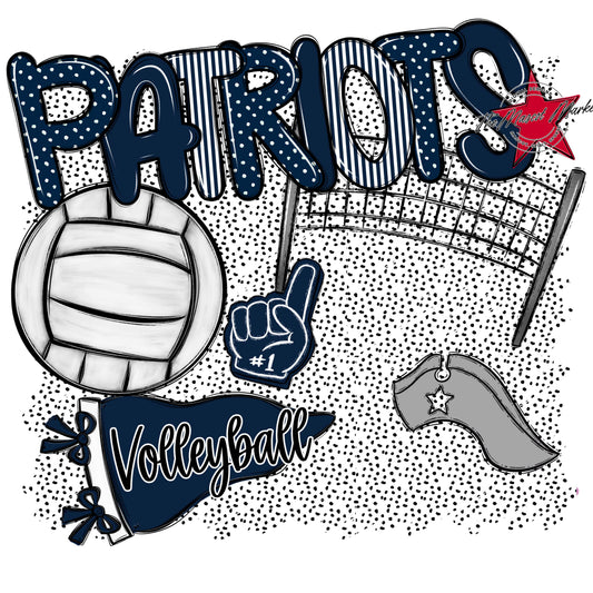 Patriots Volleyball Spirit-Navy