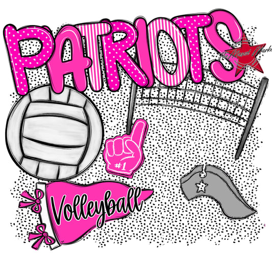 Patriots Volleyball Spirit-Pink