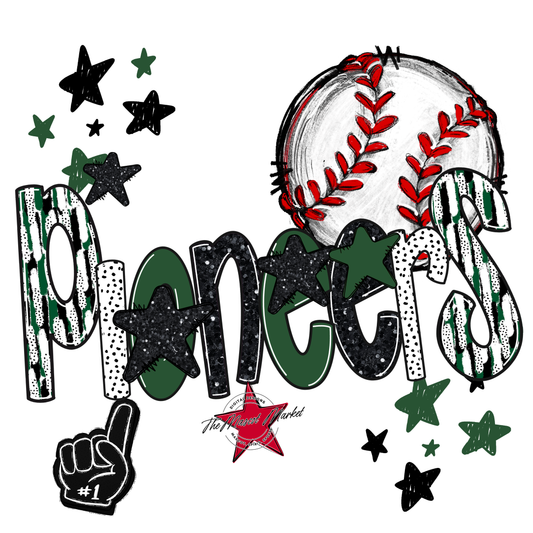 Pioneers Baseball Scrape-Green