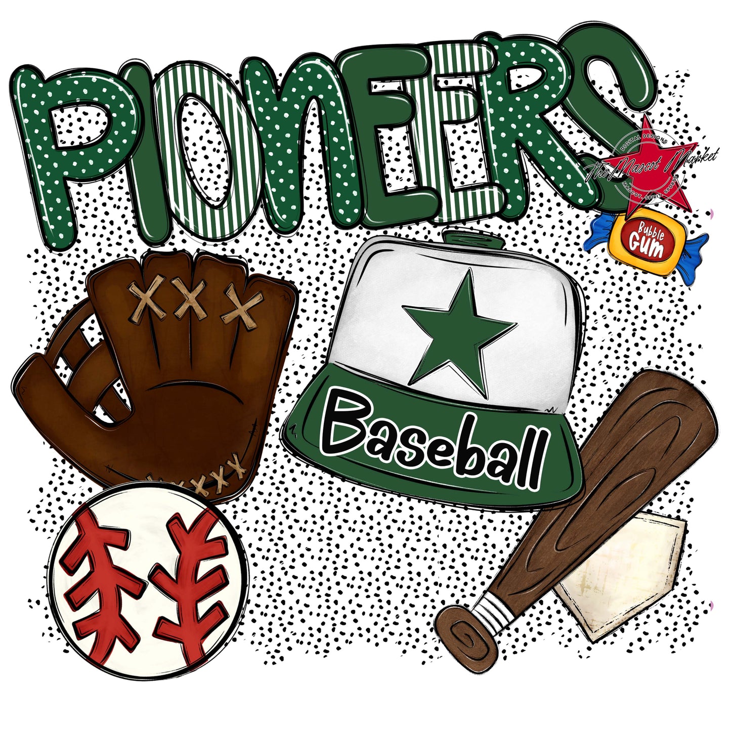 Pioneers Baseball Spirit-Green