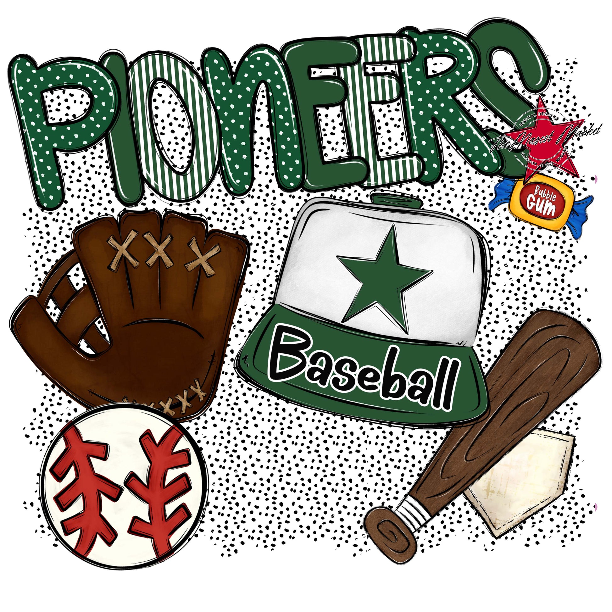 Pioneers Baseball Spirit-Green