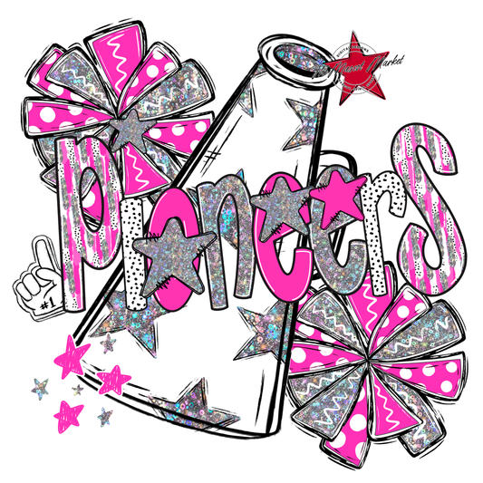 Pioneers Cheer Megaphone Scrape-Pink