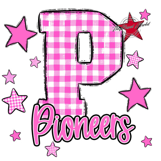 Pioneers Plaid Star Design-Baby Pink