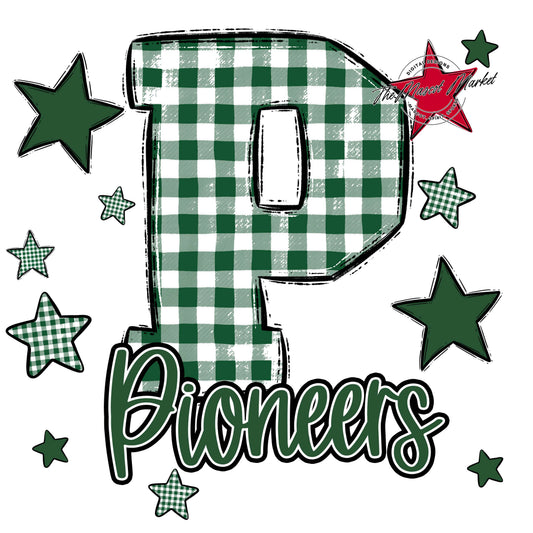 Pioneers Plaid Star Design-Green