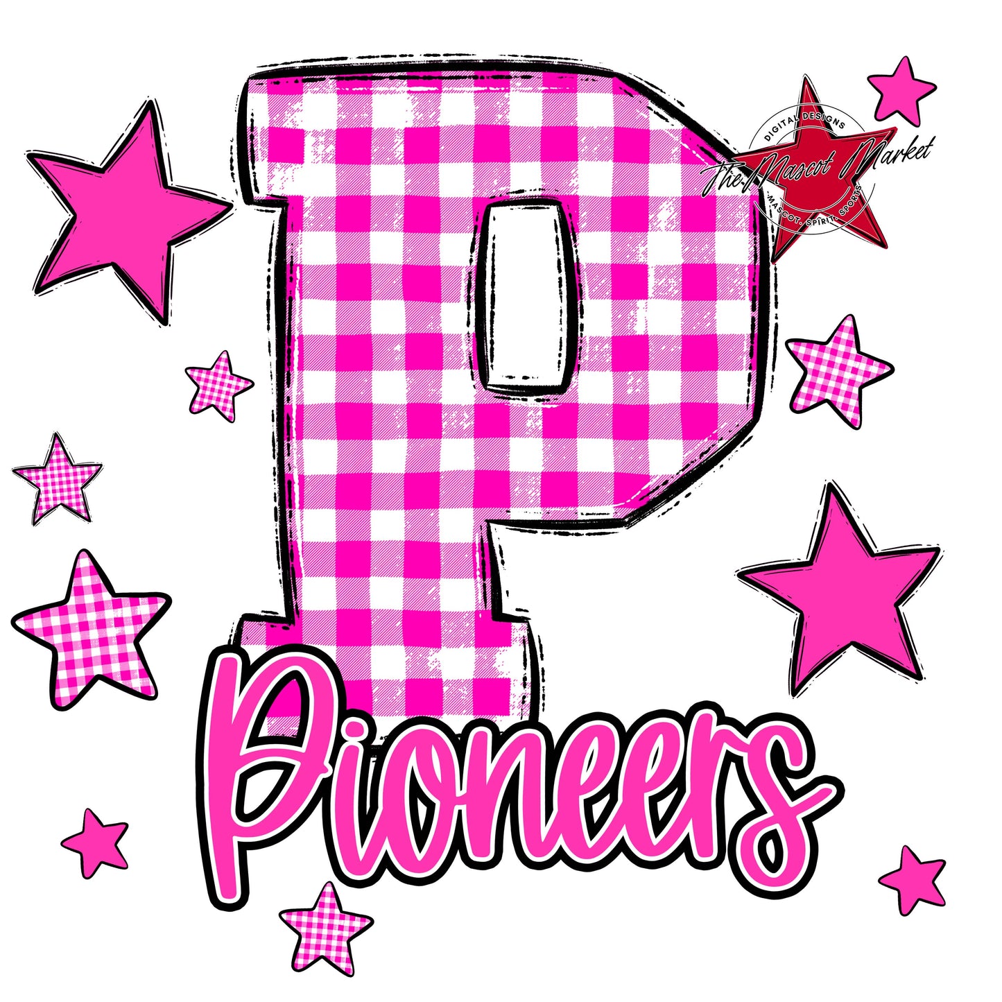 Pioneers Plaid Star Design-Pink