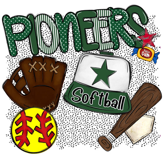 Pioneers Softball Spirit-Green