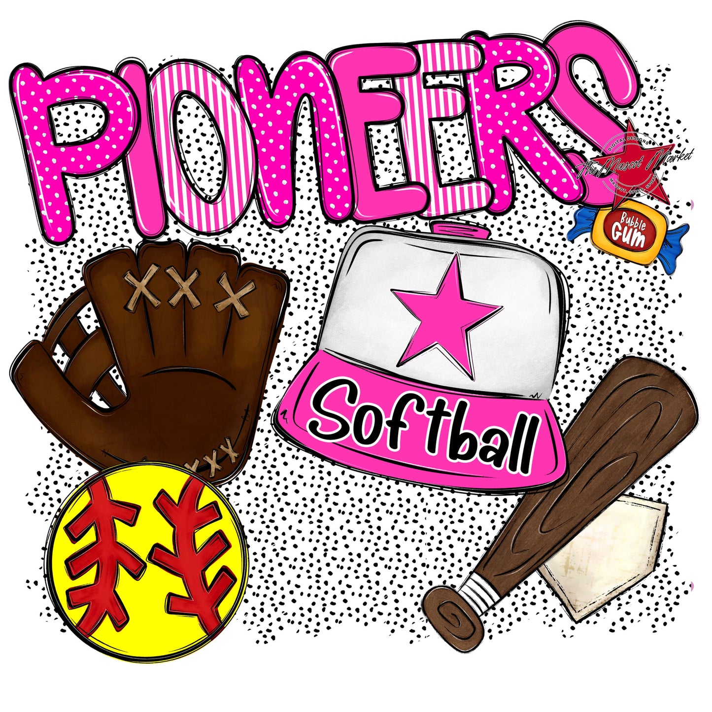 Pioneers Softball Spirit-Pink