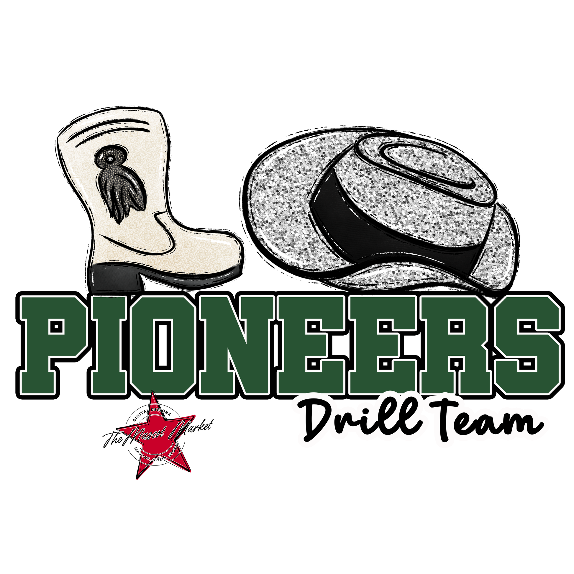 Pioneers Varsity Drillteam-Green