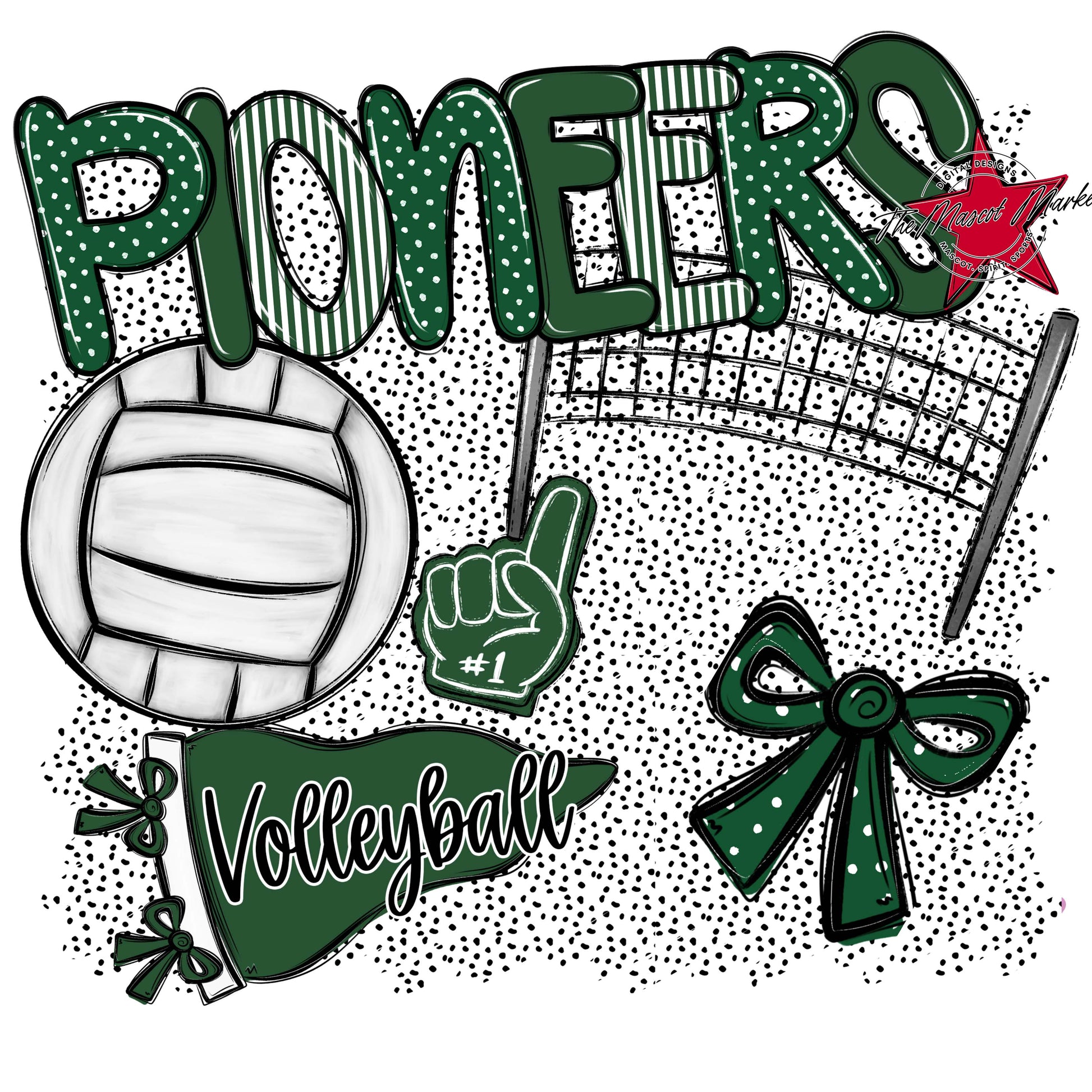 Pioneers Volleyball Spirit-Green