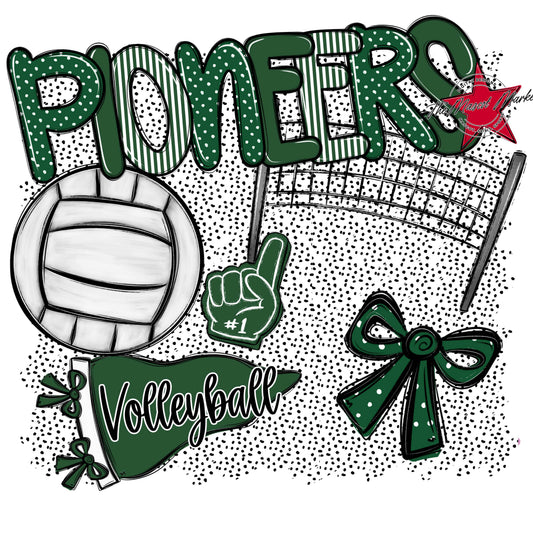 Pioneers Volleyball Spirit-Green