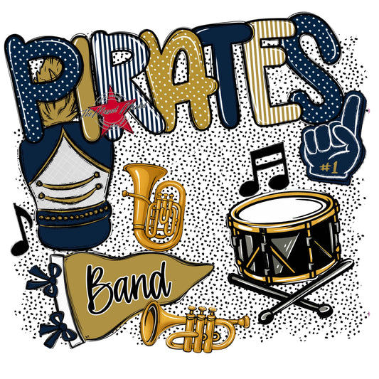 Pirates Band Spirit-Navy & Gold