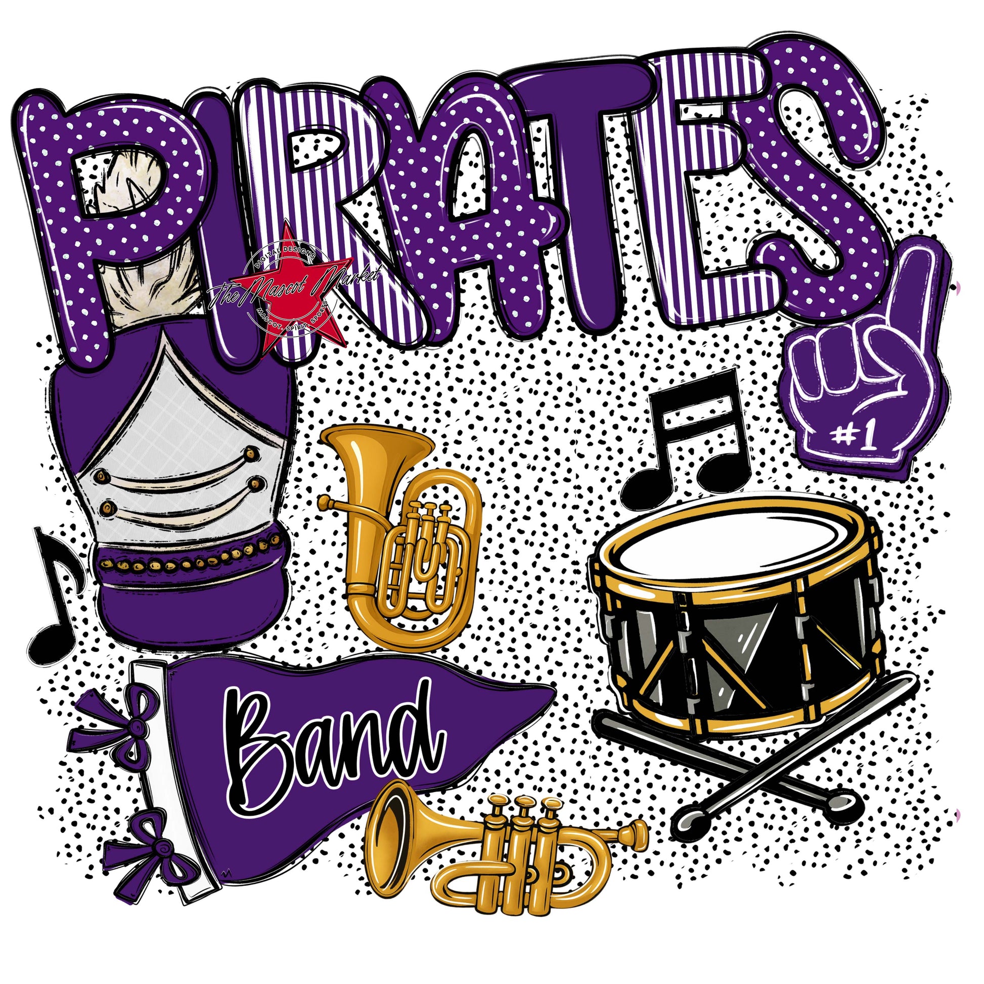 Pirates Band Spirit-Purple