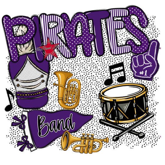 Pirates Band Spirit-Purple