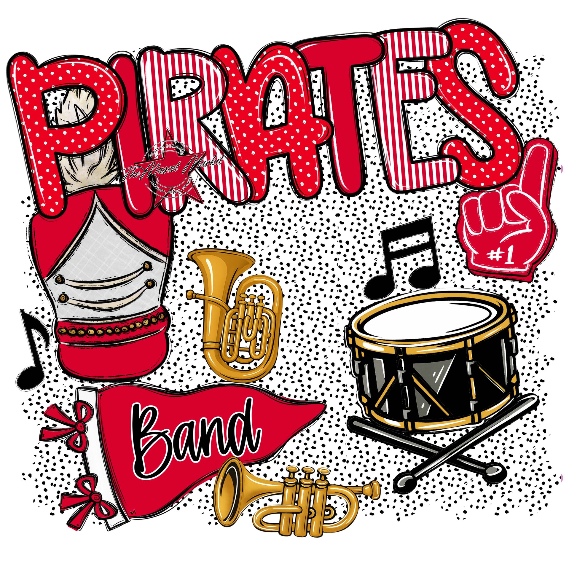 Pirates Band Spirit-Red