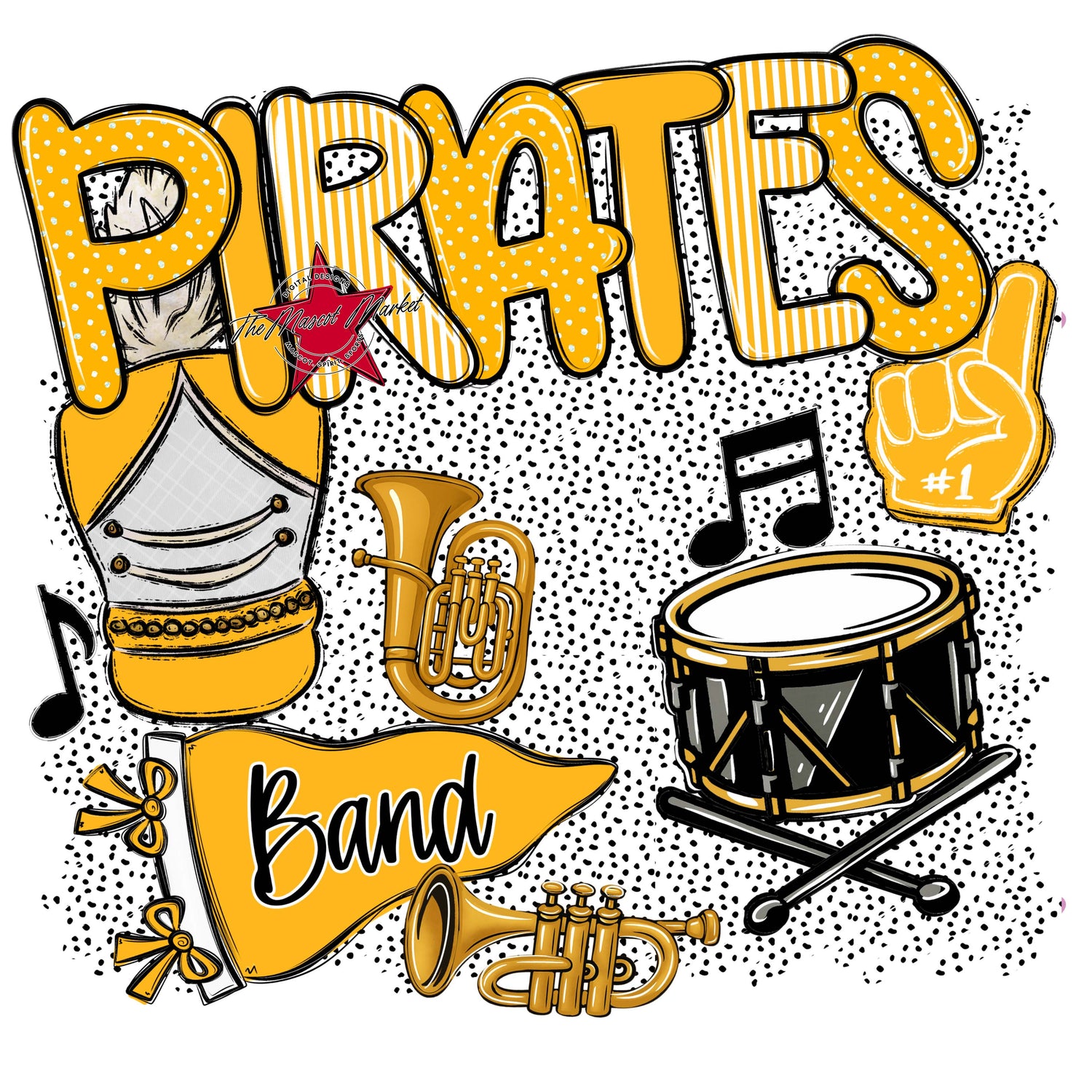 Pirates Band Spirit-Yellow