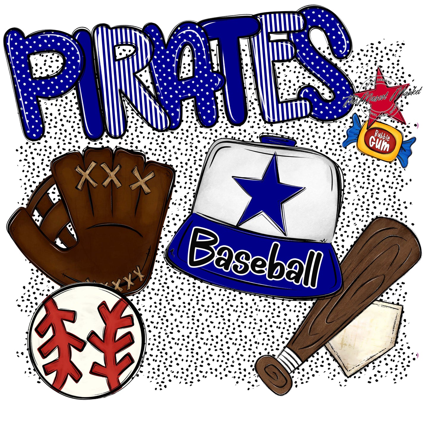Pirates Baseball Spirit-Blue