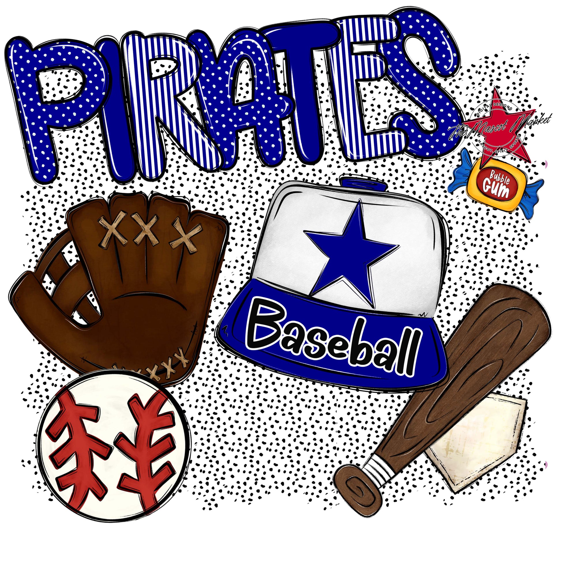 Pirates Baseball Spirit-Blue