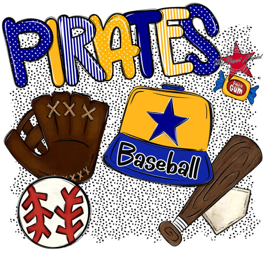 Pirates Baseball Spirit-Blue & Yellow