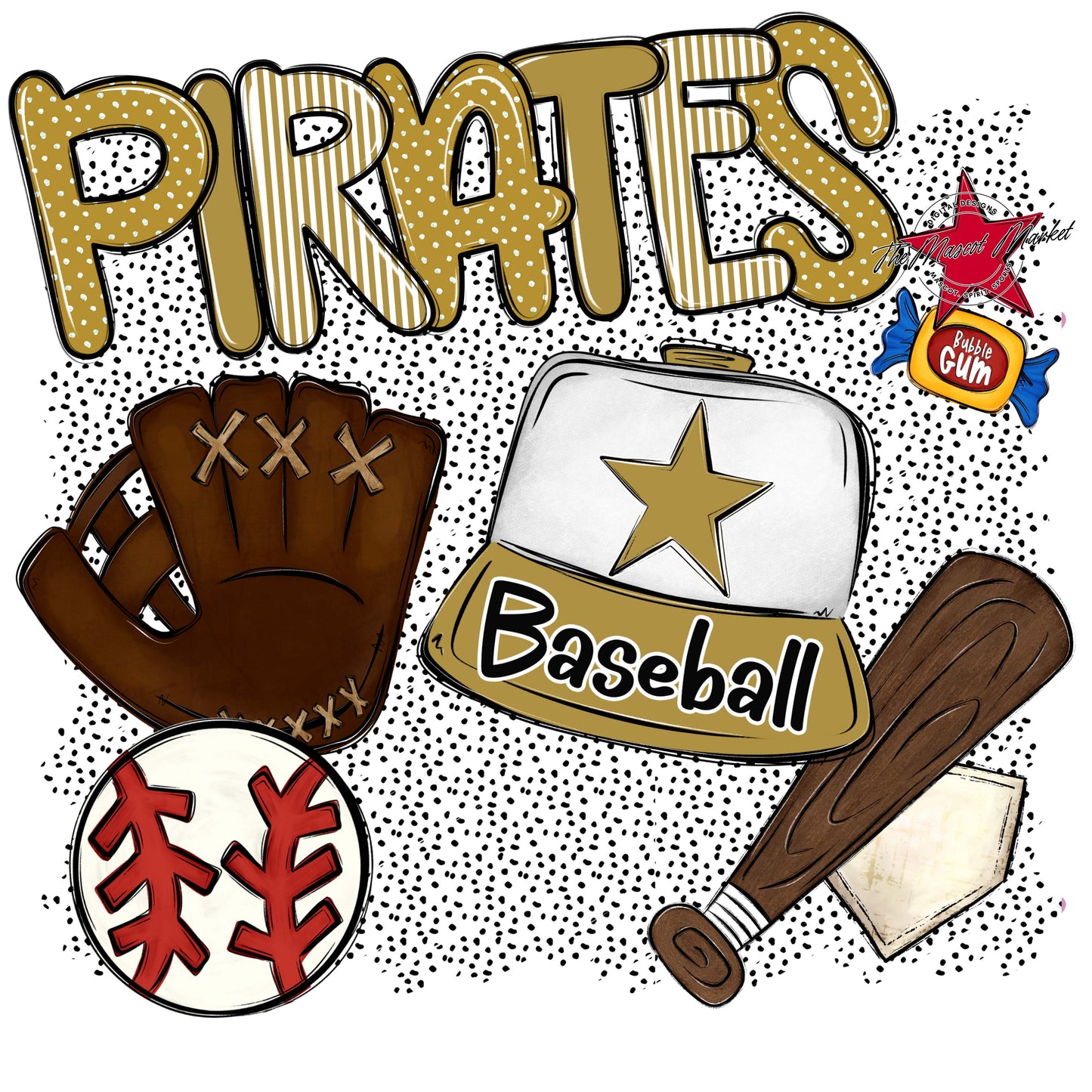 Pirates Baseball Spirit-Gold