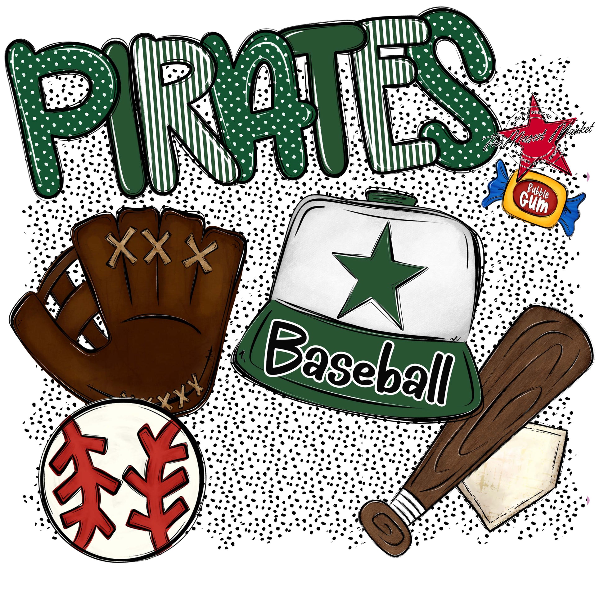Pirates Baseball Spirit-Green