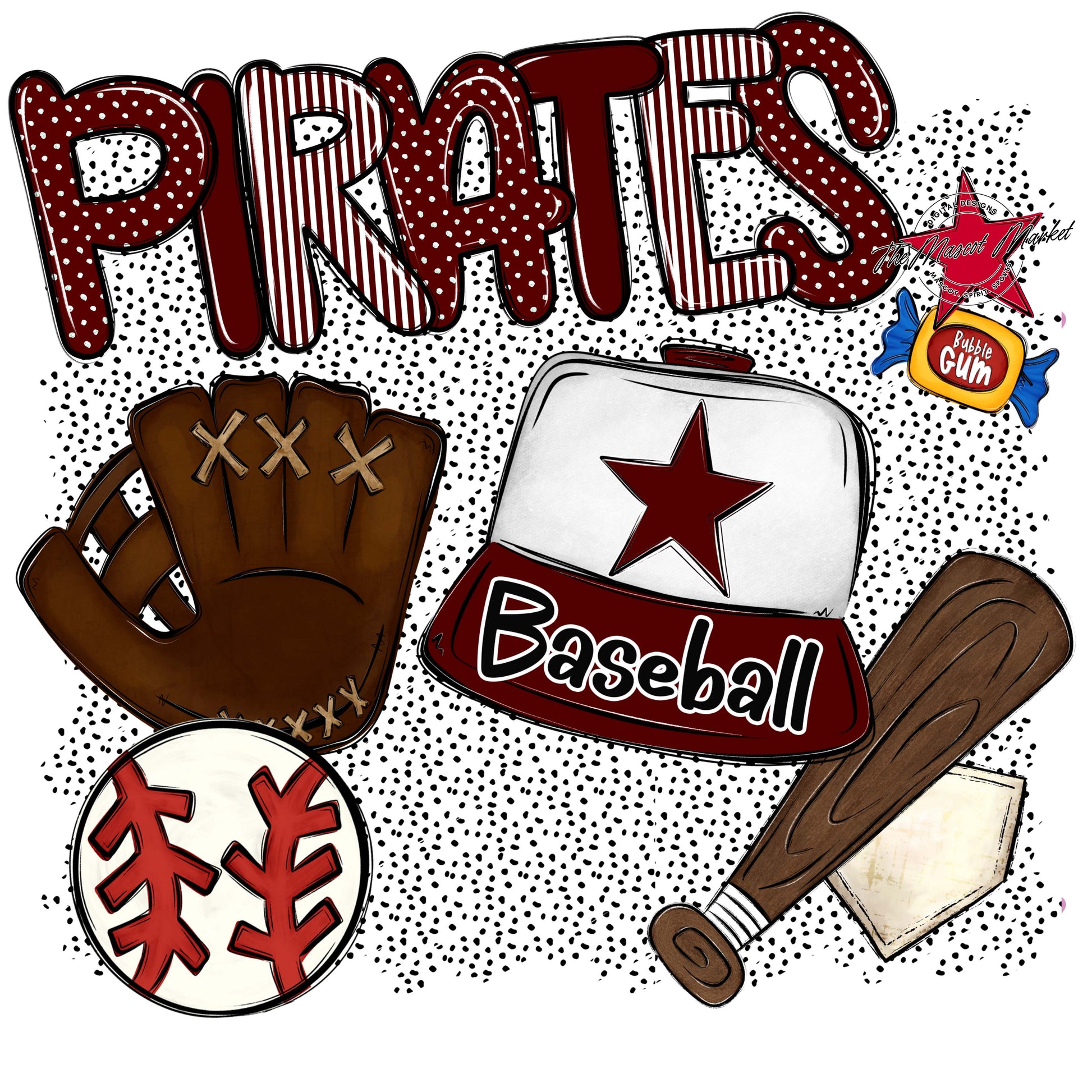 Pirates Baseball Spirit-Maroon