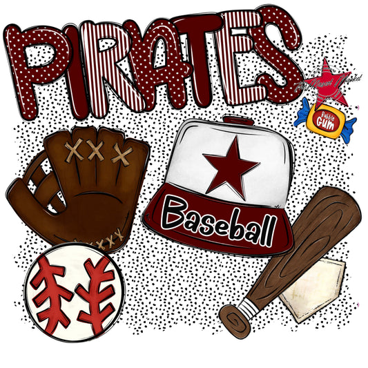 Pirates Baseball Spirit-Maroon