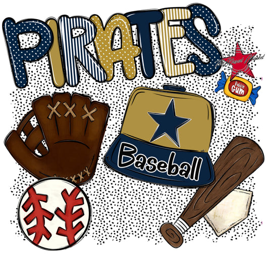 Pirates Baseball Spirit-Navy & Gold