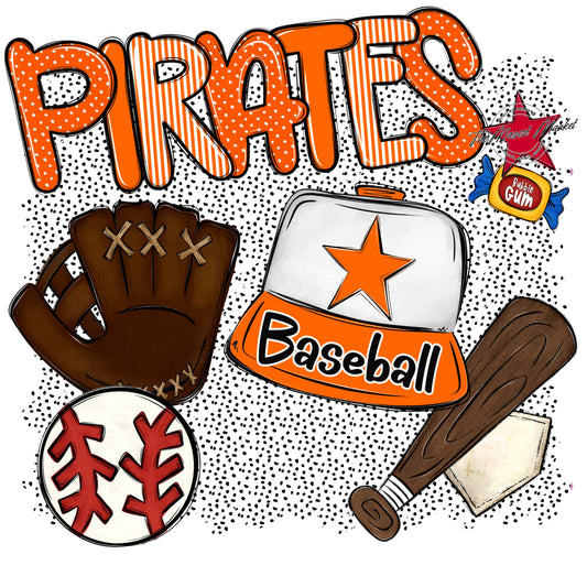 Pirates Baseball Spirit-Orange