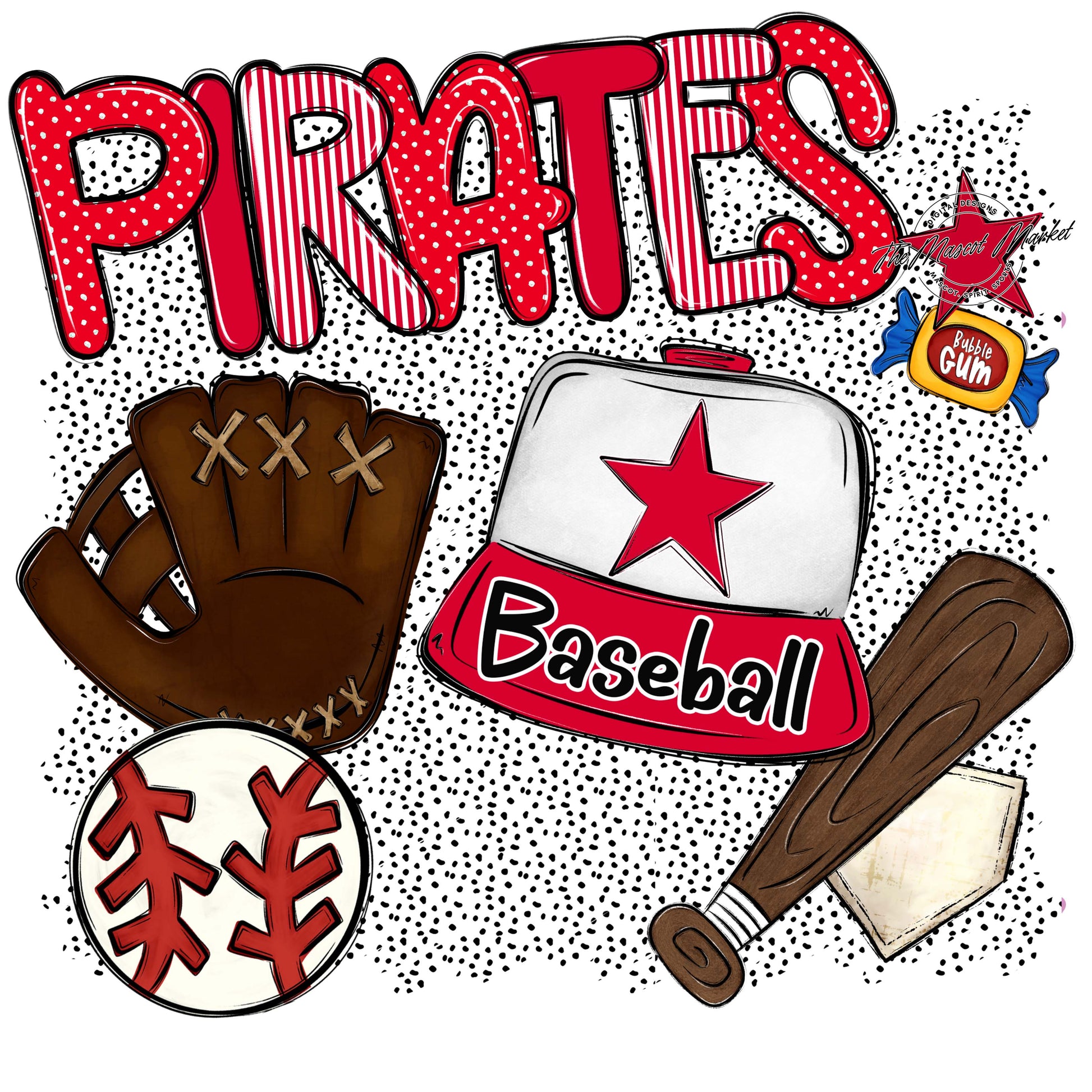 Pirates Baseball Spirit-Red