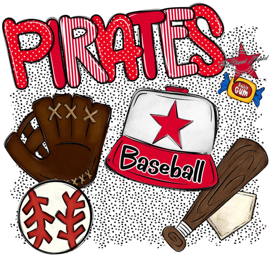 Pirates Baseball Spirit-Red