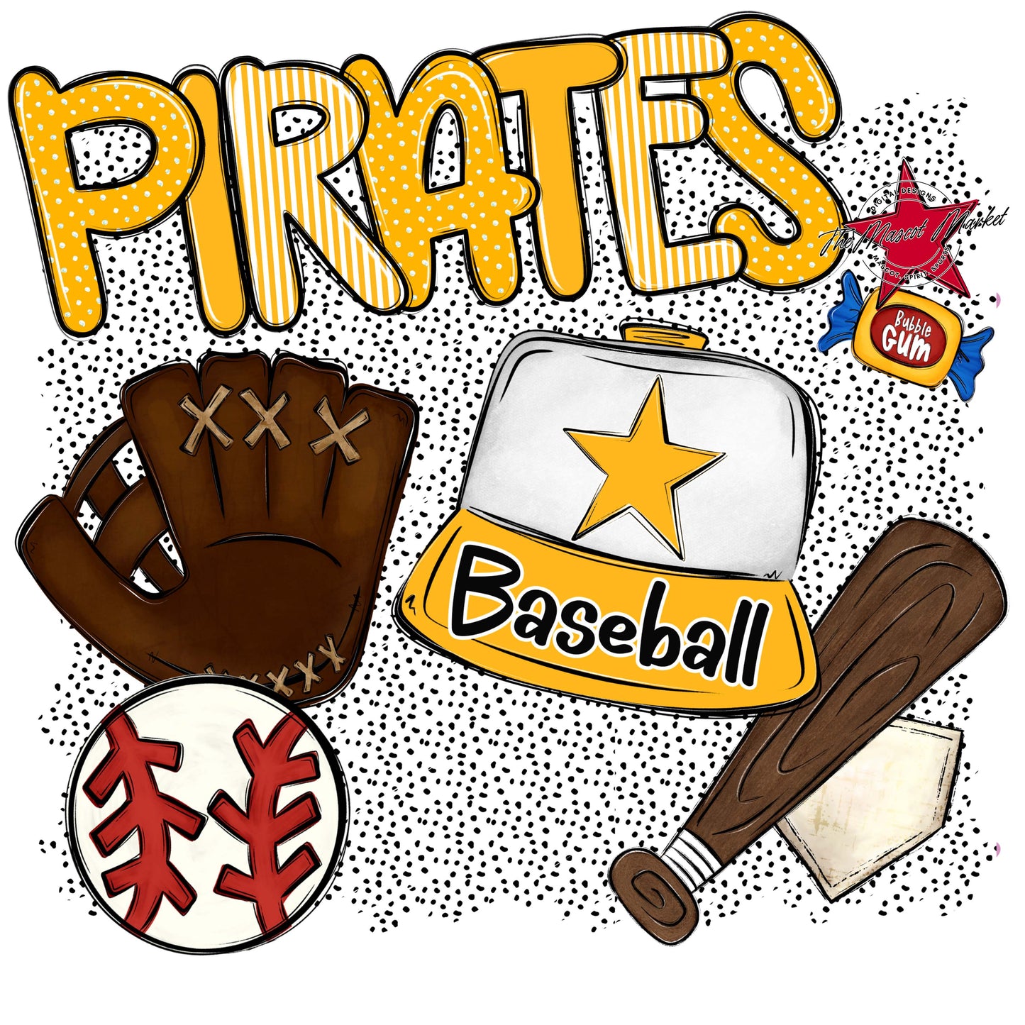 Pirates Baseball Spirit-Yellow