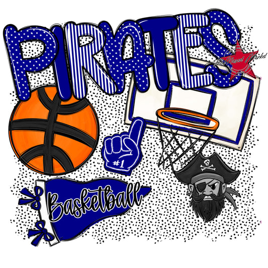 Pirates Basketball Spirit-Blue