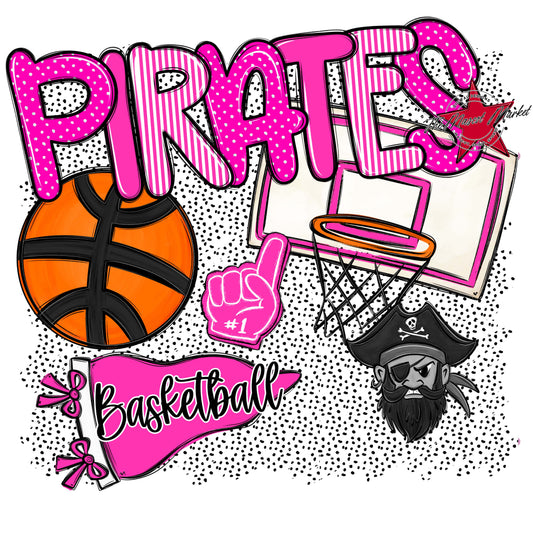 Pirates Basketball Spirit-Pink