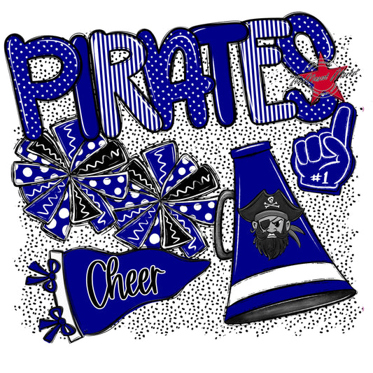 Pirates Cheer Spirit-Blue