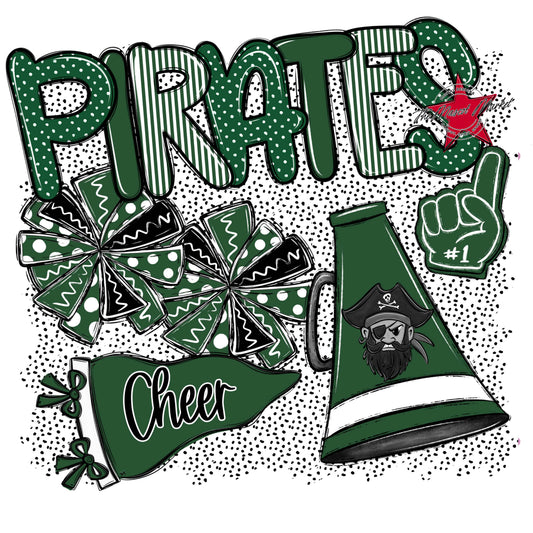 Pirates Cheer Spirit-Green