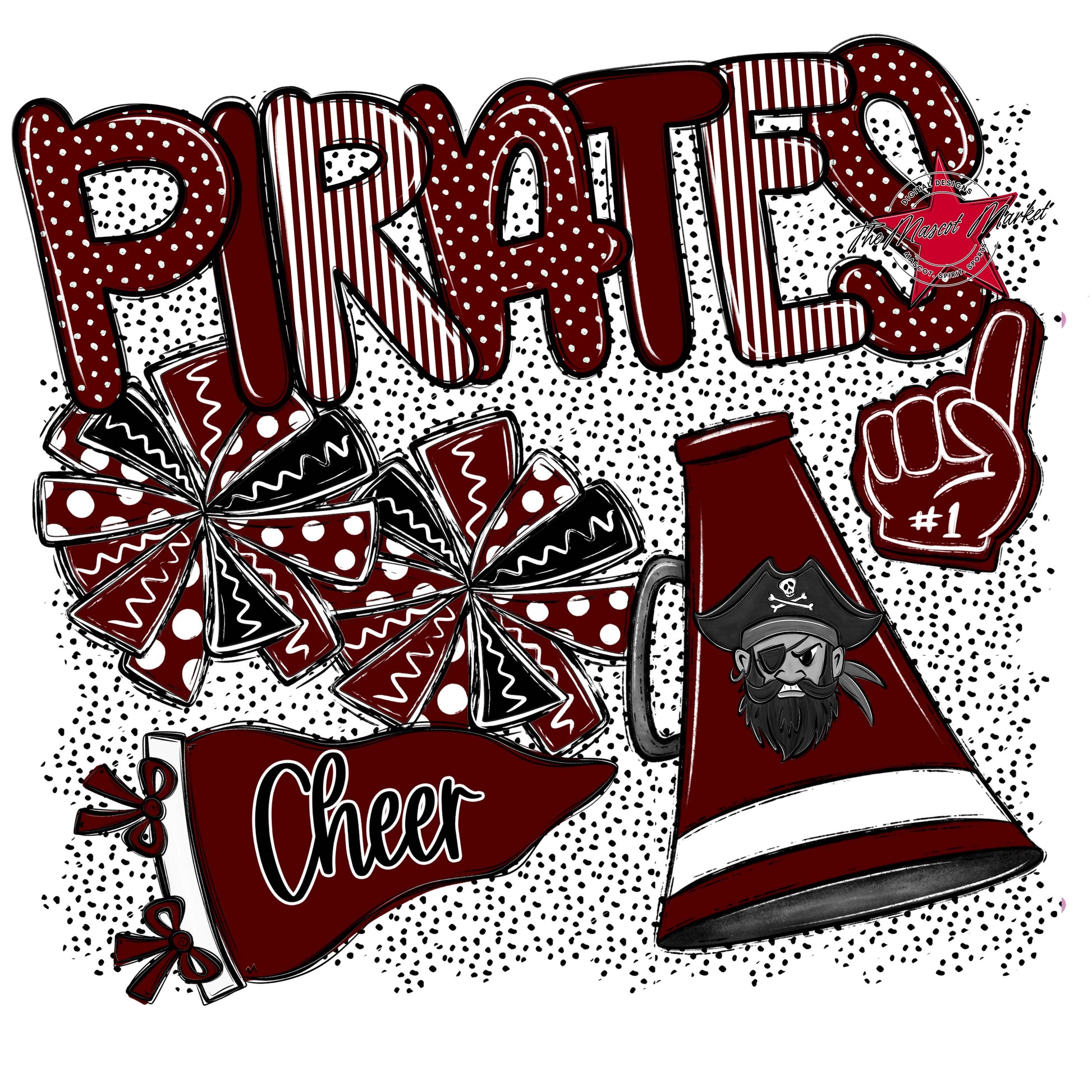 Pirates Cheer Spirit-Maroon