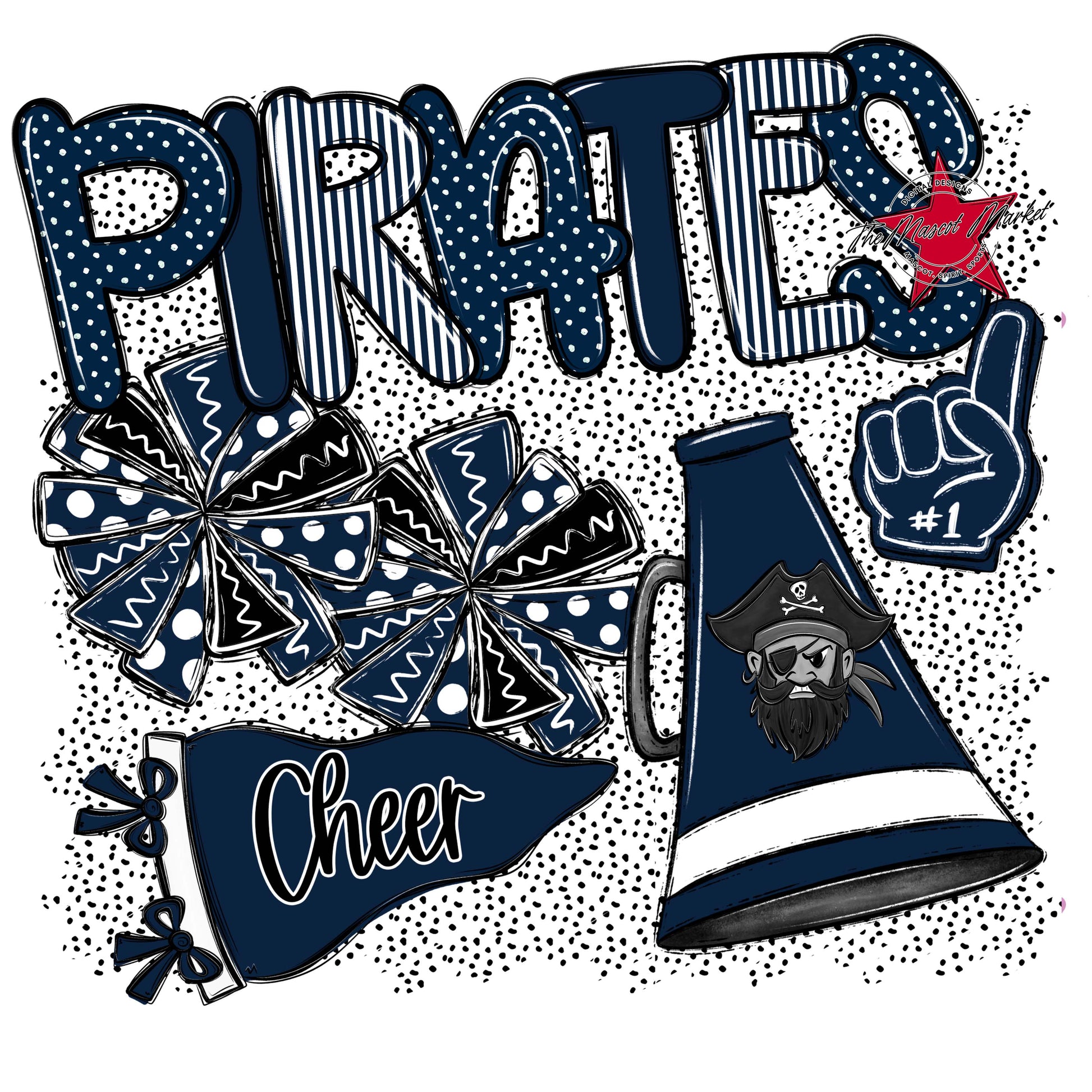 Pirates Cheer Spirit-Navy