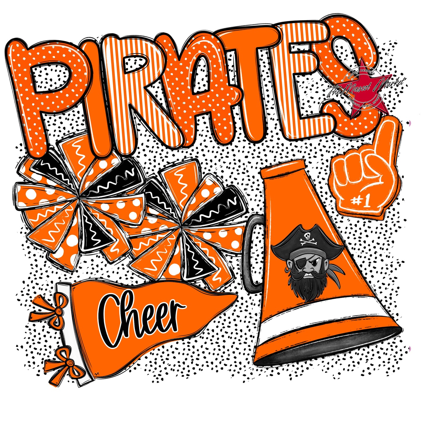 Pirates Cheer Spirit-Orange