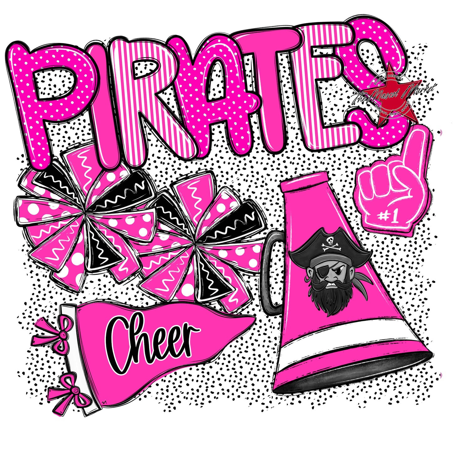Pirates Cheer Spirit-Pink