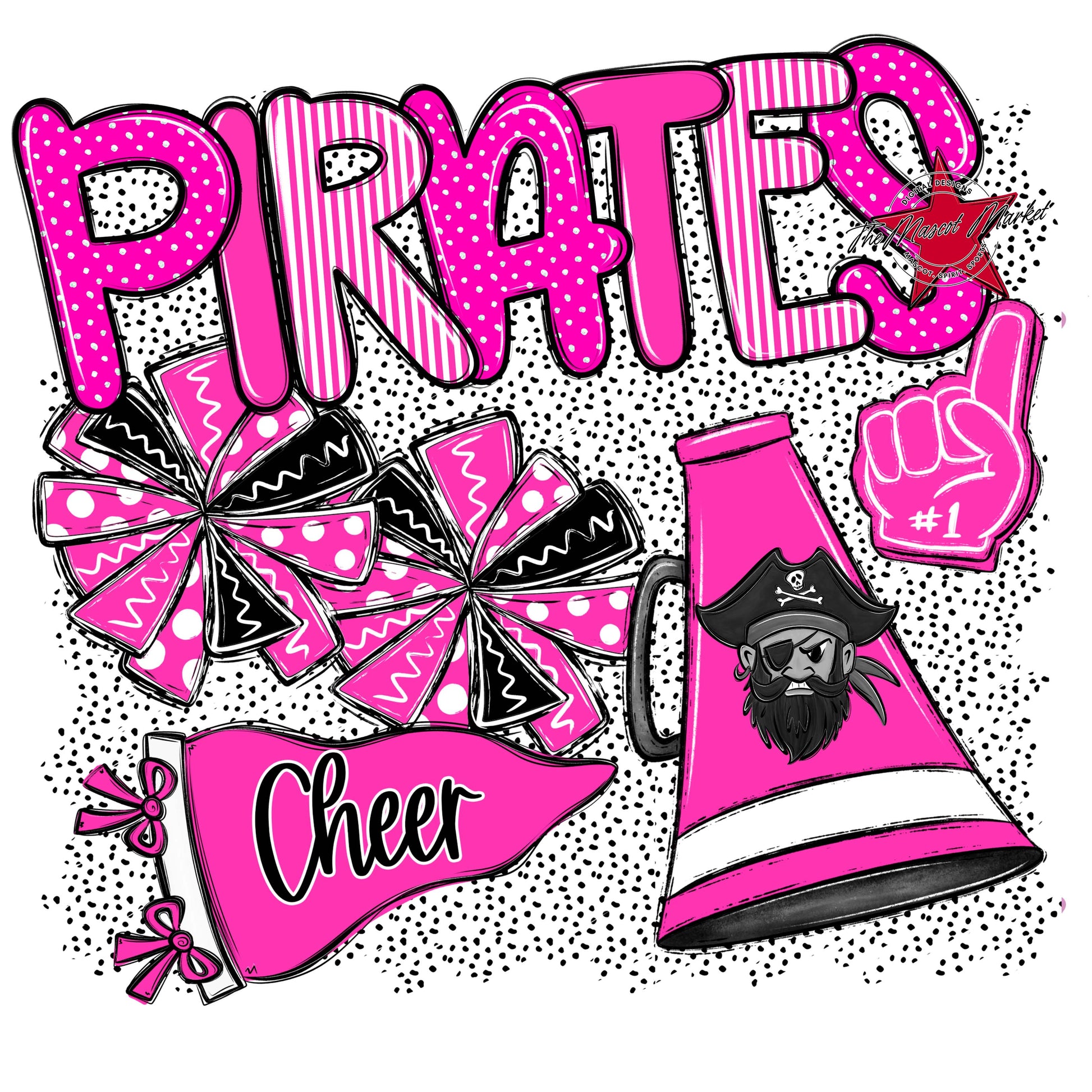 Pirates Cheer Spirit-Pink