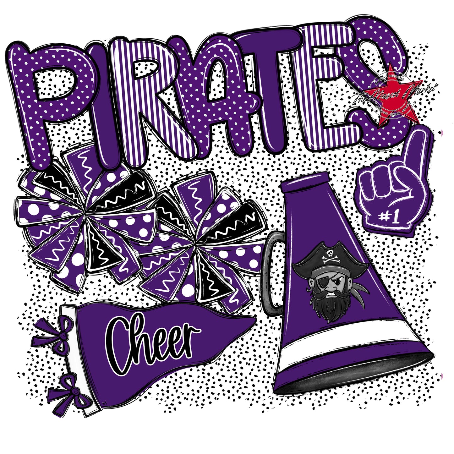 Pirates Cheer Spirit-Purple