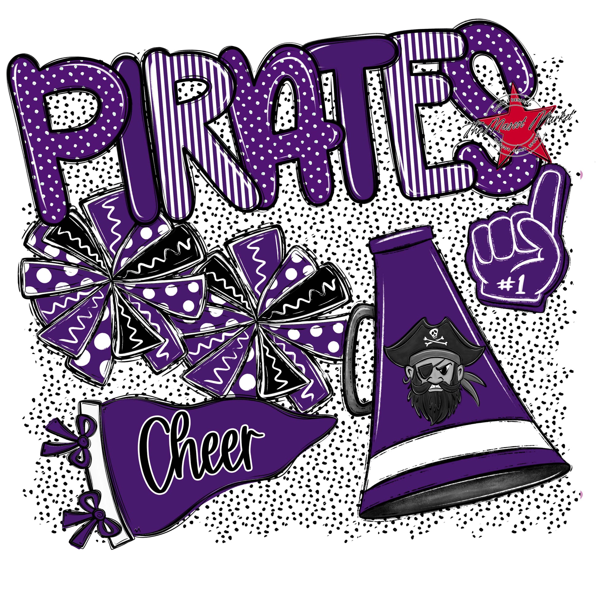 Pirates Cheer Spirit-Purple