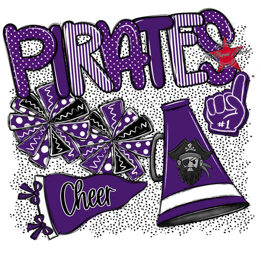 Pirates Cheer Spirit-Purple