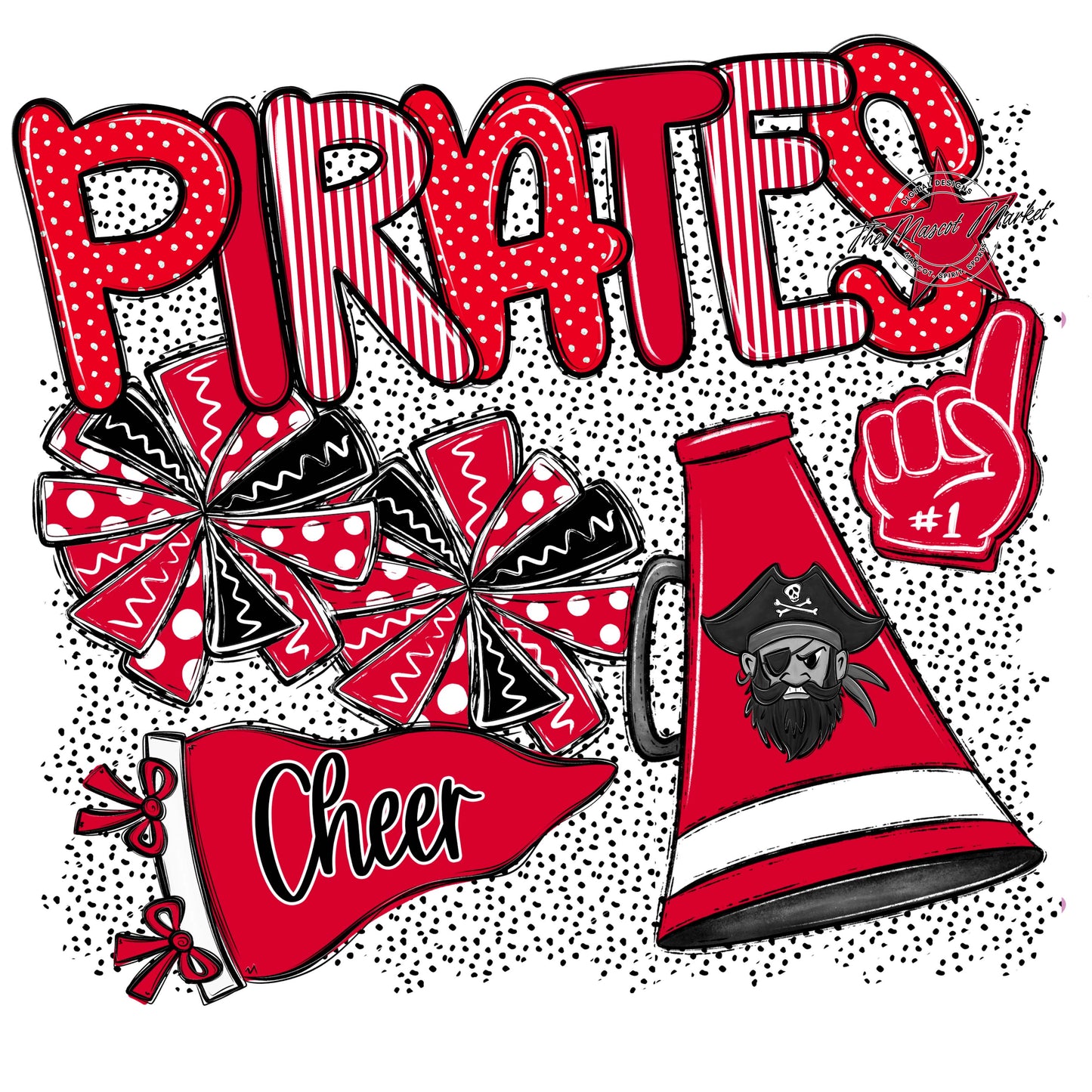 Pirates Cheer Spirit-Red