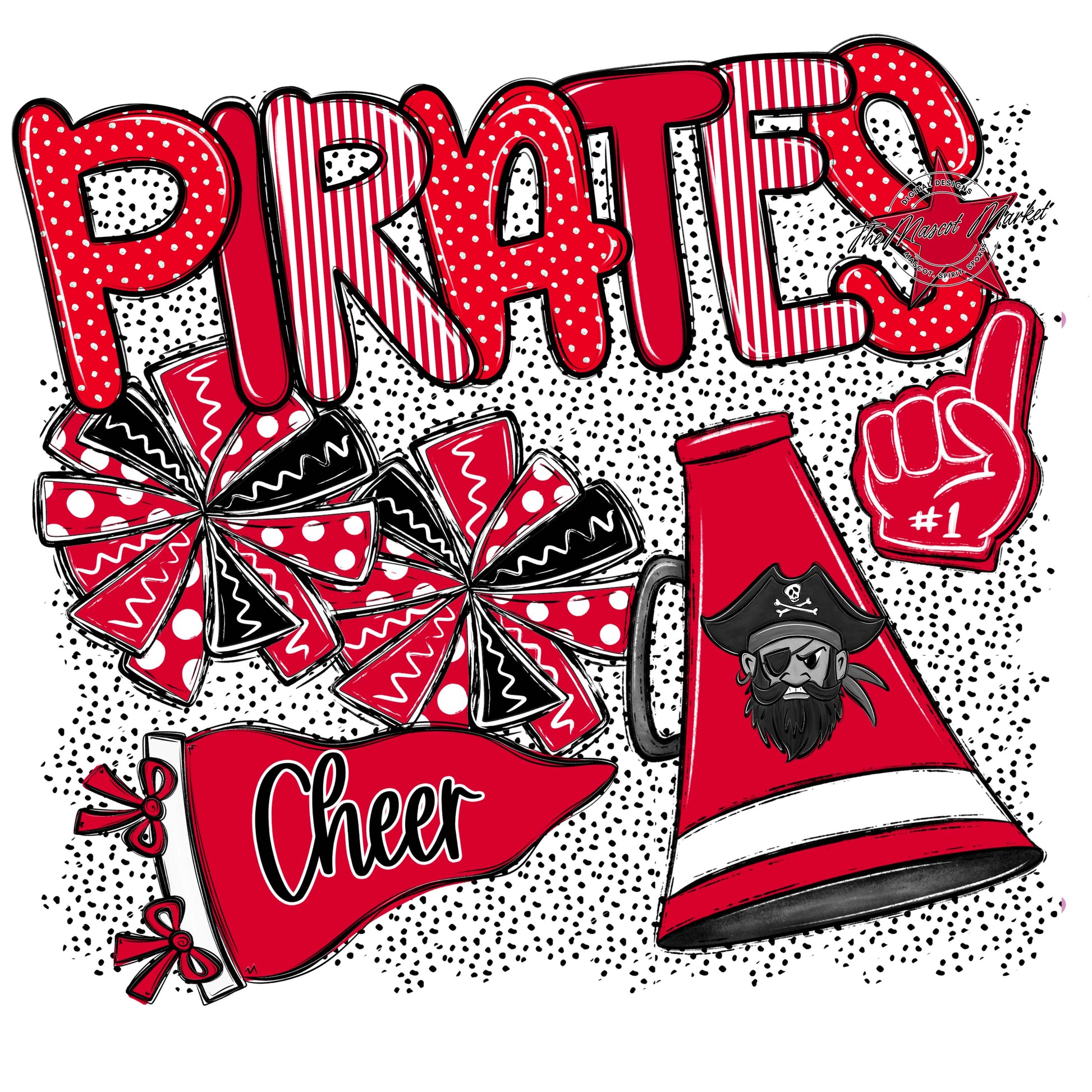 Pirates Cheer Spirit-Red