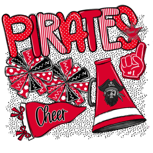 Pirates Cheer Spirit-Red