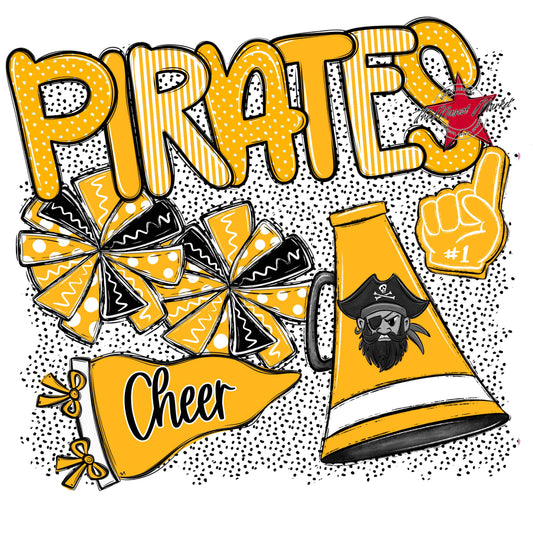 Pirates Cheer Spirit-Yellow