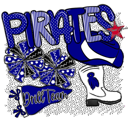 Pirates Drillteam Spirit-Blue