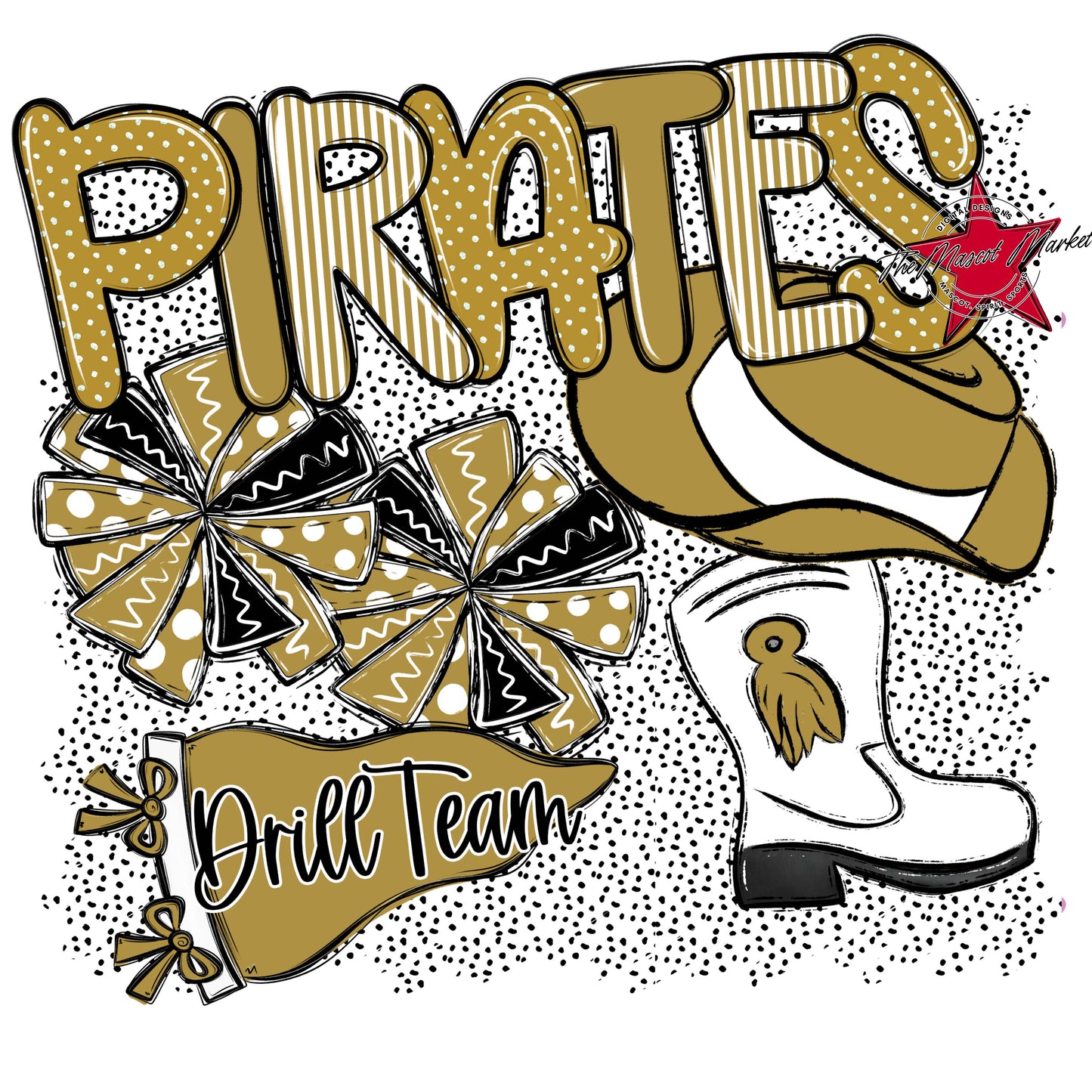 Pirates Drillteam Spirit-Gold
