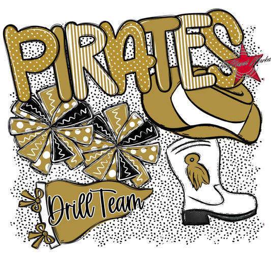 Pirates Drillteam Spirit-Gold
